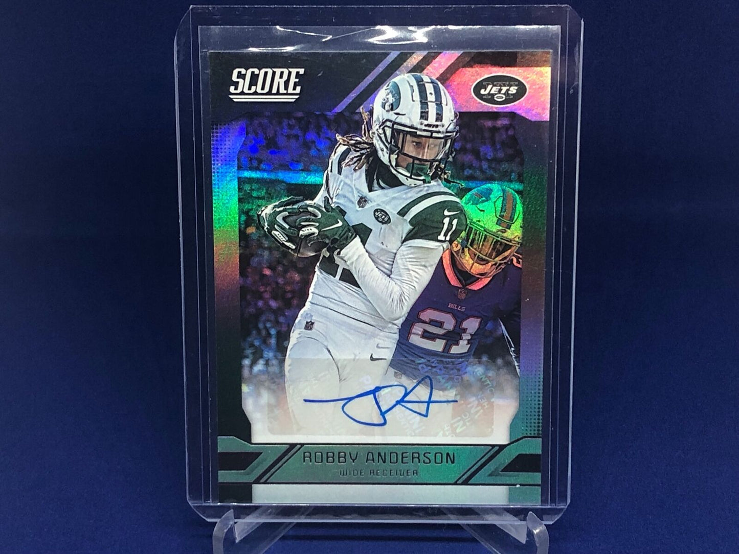 ROBBY ANDERSON 2019 PANINI SCORE RAINBOW FOIL AUTO