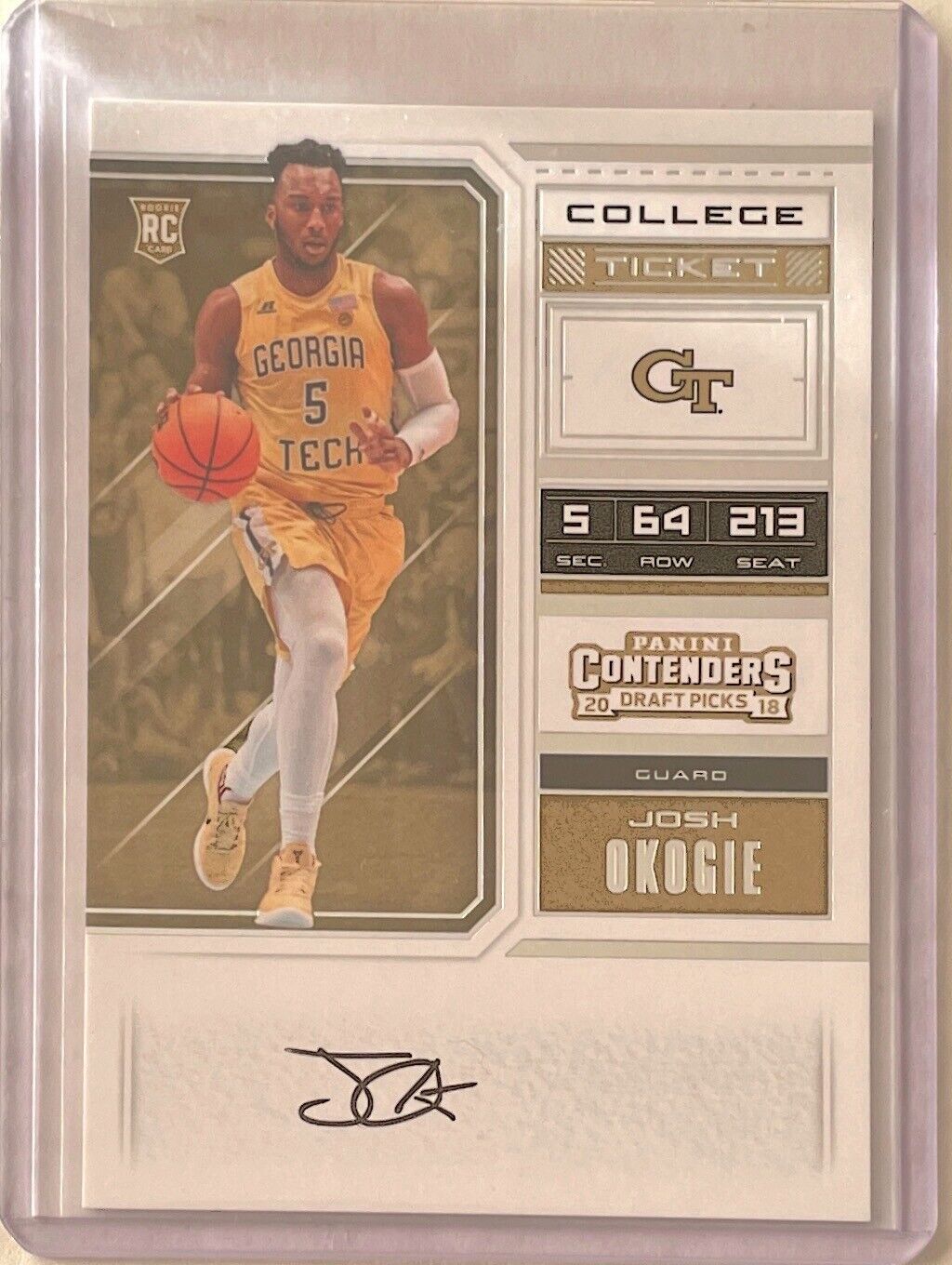 JOSH OKOGIE 2018-19 CONTENDERS DRAFT PICKS COLLEGE TICKET AUTO ROOKIE RC #123