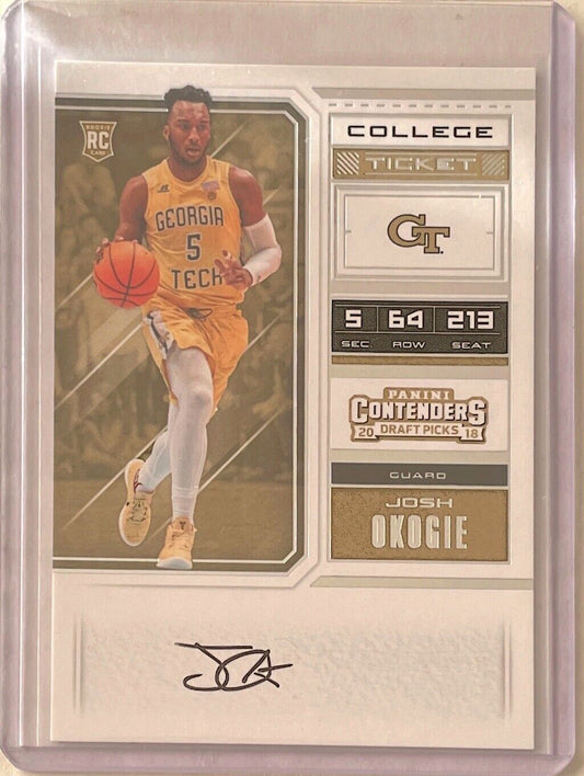 JOSH OKOGIE 2018-19 CONTENDERS DRAFT PICKS COLLEGE TICKET AUTO ROOKIE RC #123