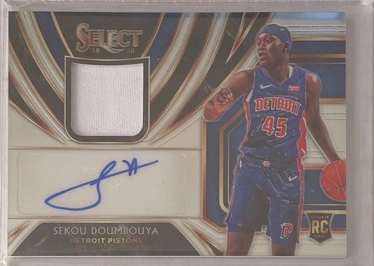 SEKOU DOUMBOUYA 2019-20 PANINI SELECT JERSEY AUTO ROOKIE RC #D 6/199