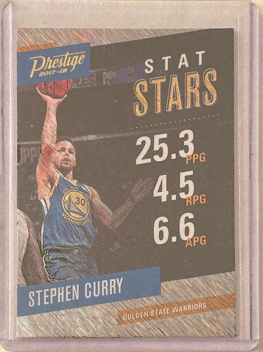 STEPHEN CURRY 2017-18 PANINI PRESTIGE STAT STARS RAIN #9