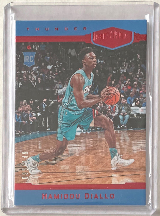 HAMIDOU DIALLO 2018-19 PANINI CHRONICLES PLATES & PATCHES RED ROOKIE RC #D /149