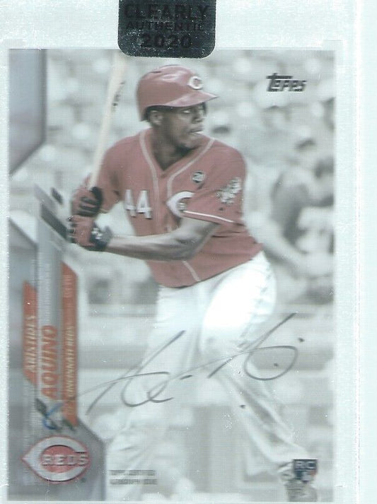 ARISTIDES AQUINO 2020 TOPPS CLEARLY AUTHENTIC ON CARD AUTO ROOKIE RC