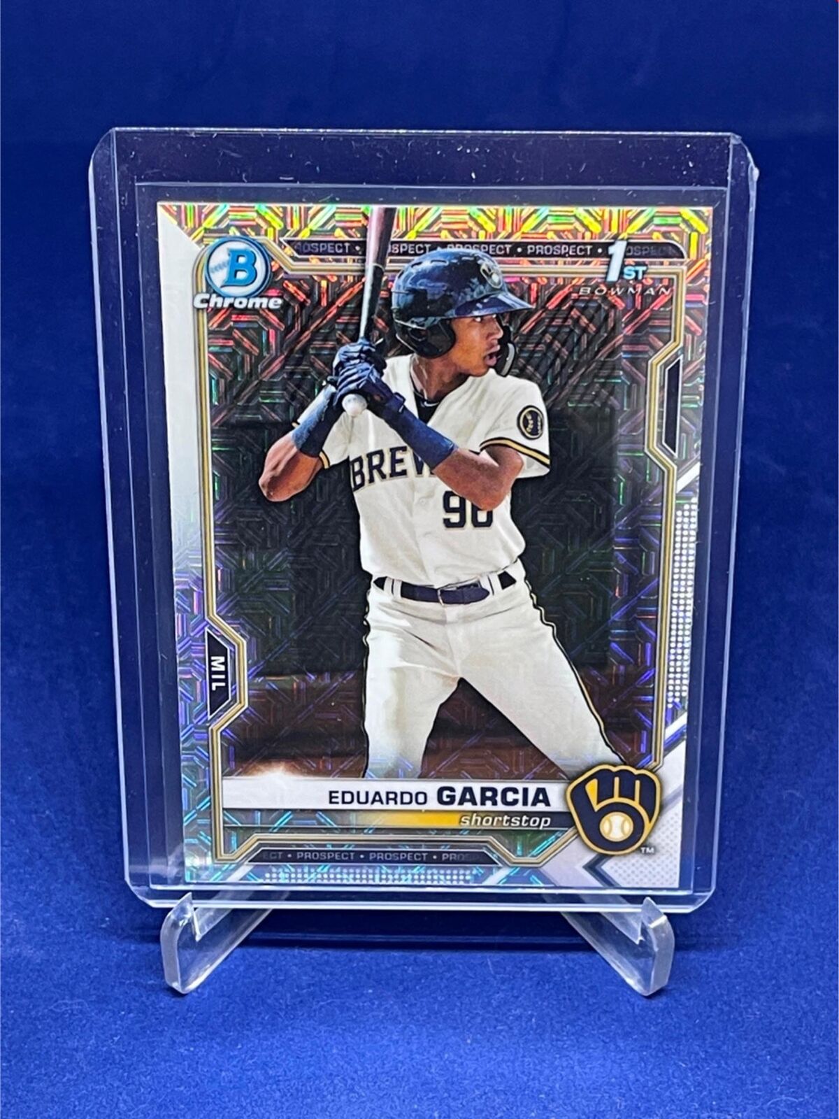 EDUARDO GARCIA 2021 TOPPS BOWMAN CHROME 1ST BOWMAN MEGA BOX REFRACTOR # 191