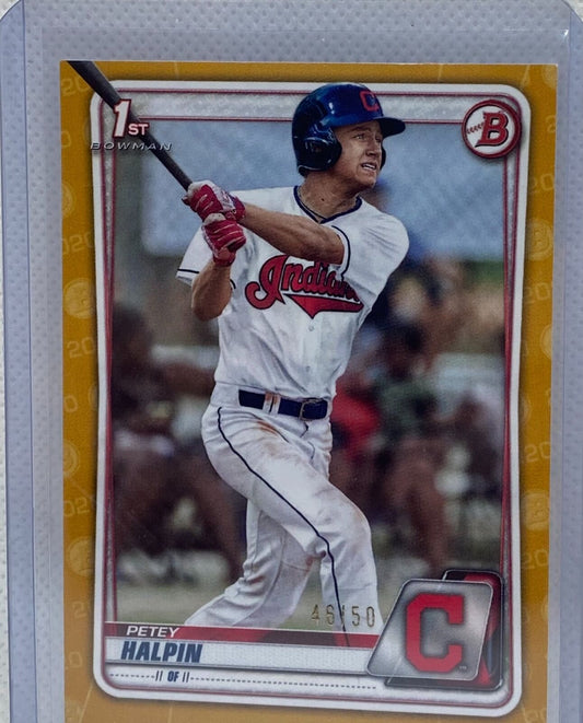 PETEY HALPIN 2020 TOPPS BOWMAN 1ST PROSPECT GOLD #D 46/50