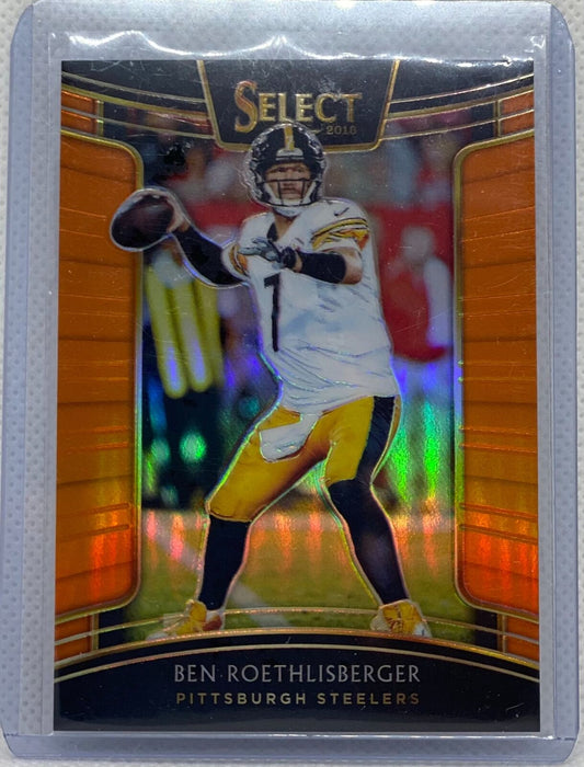 BEN ROETHLISBERGER 2018 PANINI SELECT ORANGE PRIZM #D 24/49
