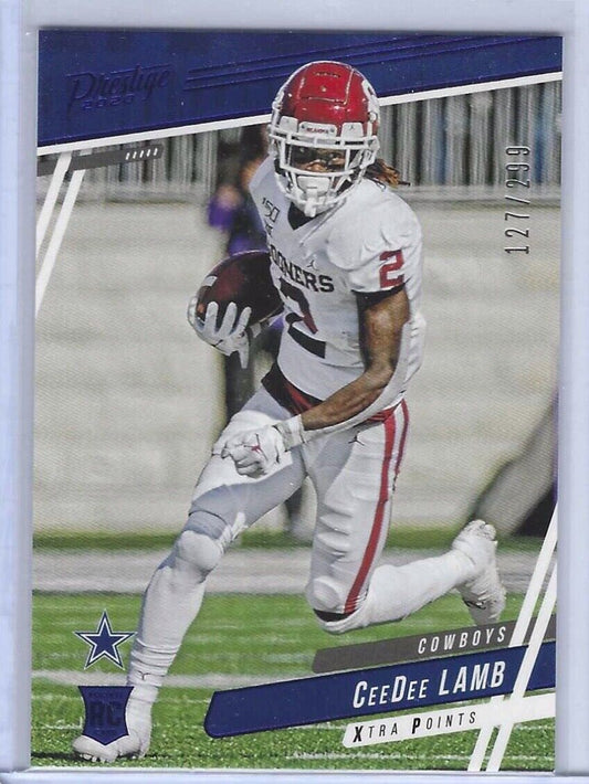 CEEDEE LAMB 2020 PRESTIGE BLUE XTRA POINTS RC #D /299