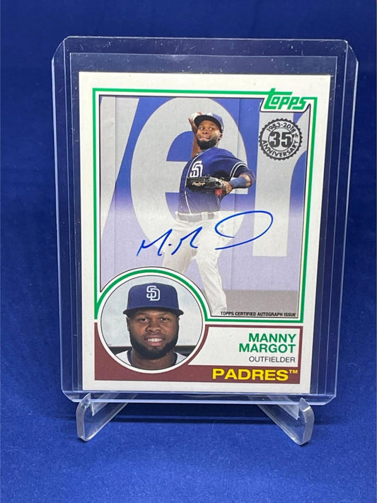 MANNY MARGOT 2018 TOPPS BASEBALL 35TH ANNIVERSARY ON  CARD AUTOGRAPH AUTO