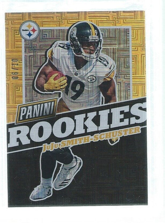 JUJU SMITH-SCHUSTER 2017 PANINI THE NATIONAL ROOKIES HOLO GOLD RC #D 6/10