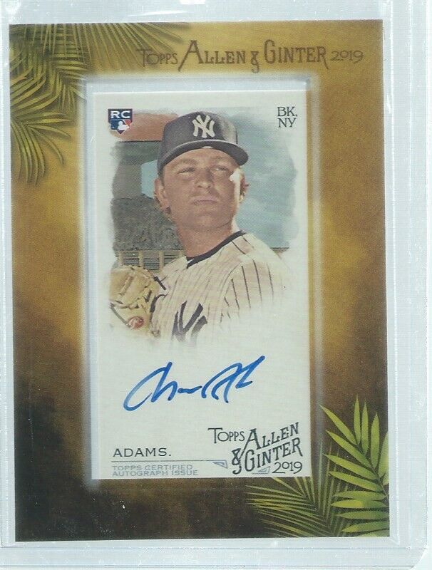 CHANCE ADAMS 2019 ALLEN & GINTER ON CARD AUTO ROOKIE RC
