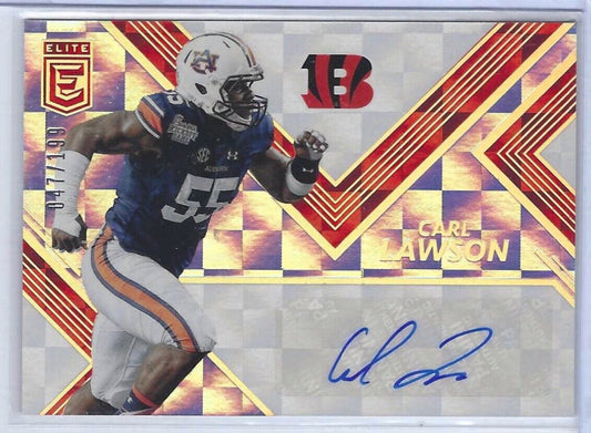 CARL LAWSON 2017 DONRUSS ELITE ROOKIE AUTO RC #D /199