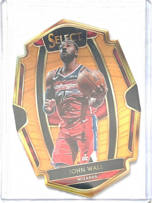 JOHN WALL 2018-19 PANINI SELECT PREMIER LEVEL ORANGE DIE CUT PRIZM #D 08/65