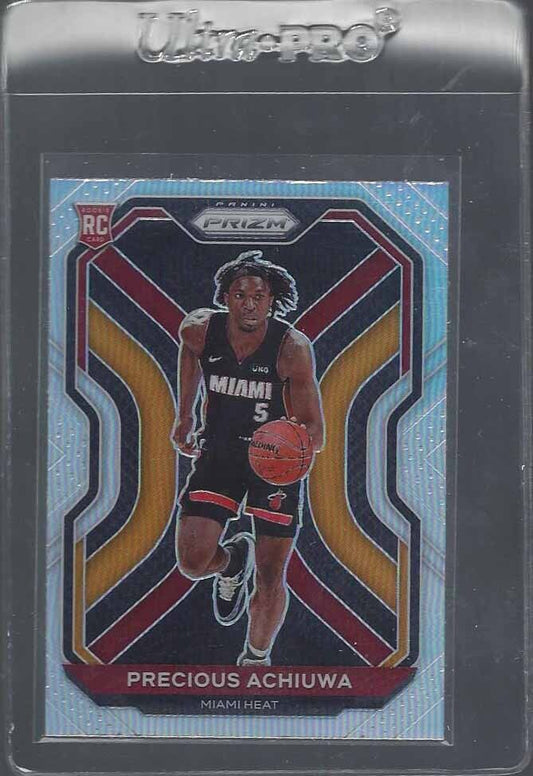 PRECIOUS ACHIUWA 2020-21 PANINI PRIZM MIAMI HEAT ROOKIE SILVER PRIZMS SP RC #294