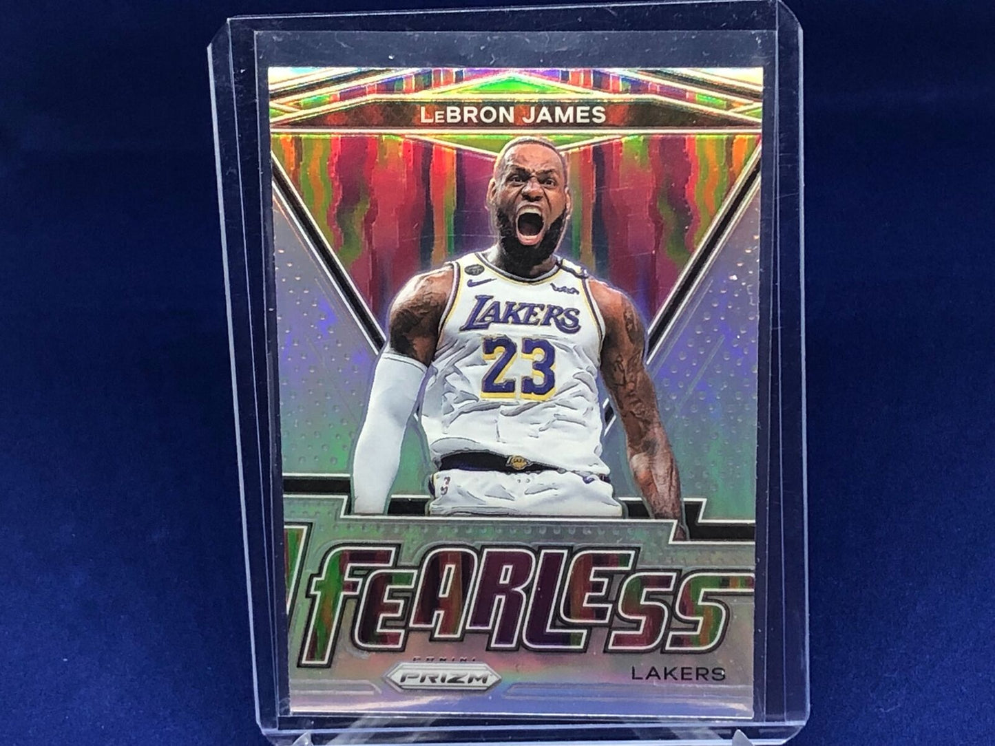 LEBRON JAMES 2020-21 PANINI PRIZM FEARLESS SILVER PRIZM # 6