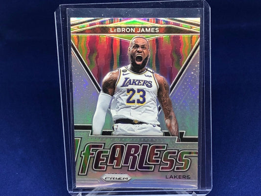 LEBRON JAMES 2020-21 PANINI PRIZM FEARLESS SILVER PRIZM # 6