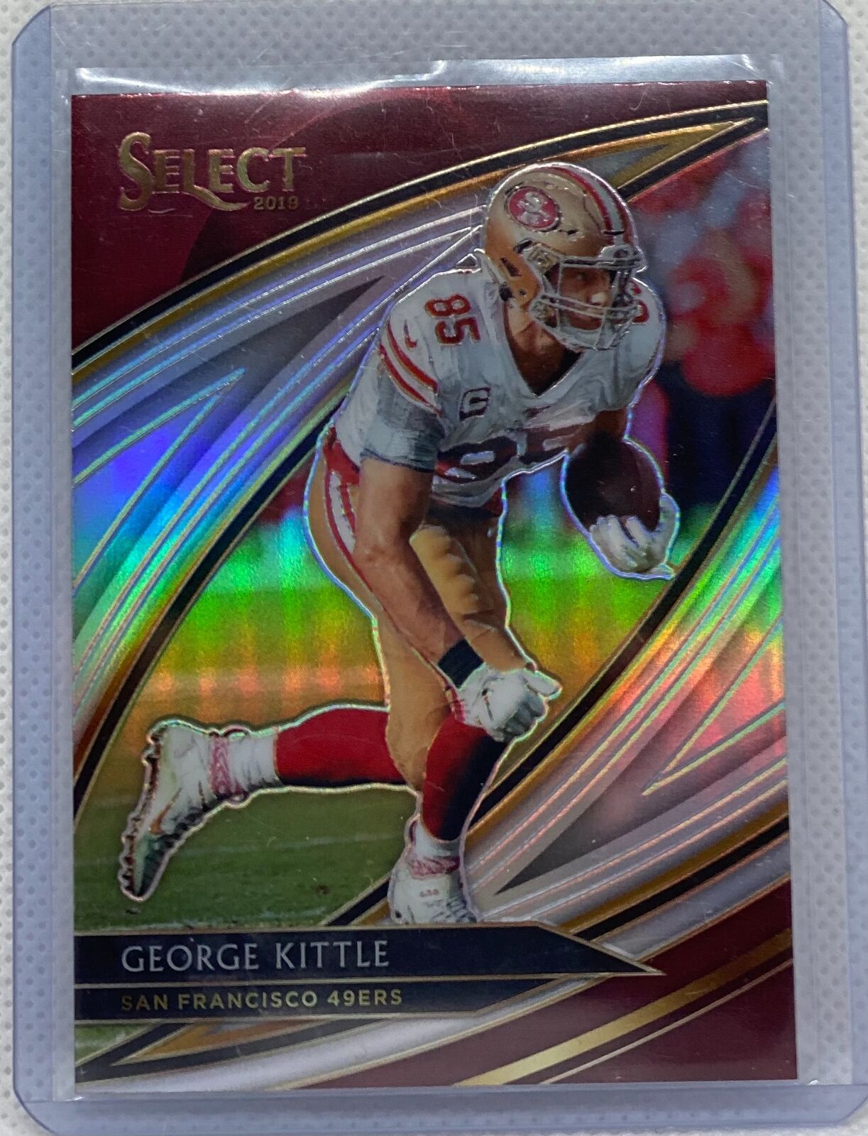 GEORGE KITTLE 2019 PANINI SELECT SILVER FIELD LEVEL PRIZM #297