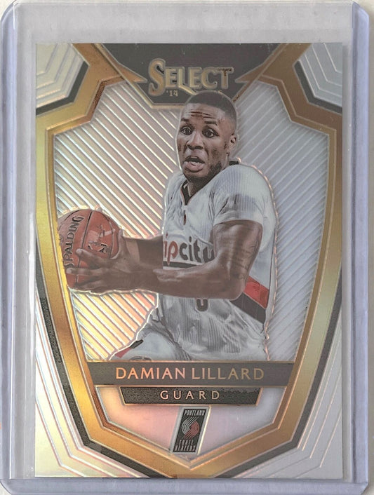 DAMIAN LILLARD 2014-15 PANINI SELECT SILVER PRIZM #143