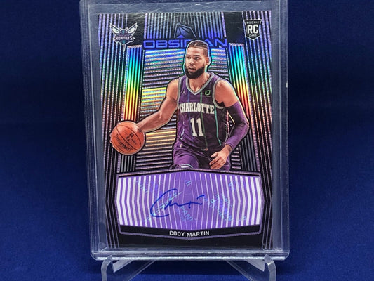 CODY MARTIN 2019-20 PANINI OBSIDIAN PURPLE AUTO RC #D 9/75