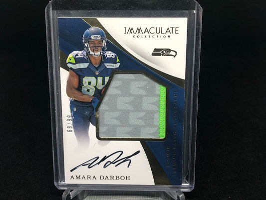 AMARA DARBOH 2017 PANINI IMMACULATE 2 CLR PATCH ON CARD AUTO RC #D 68/99