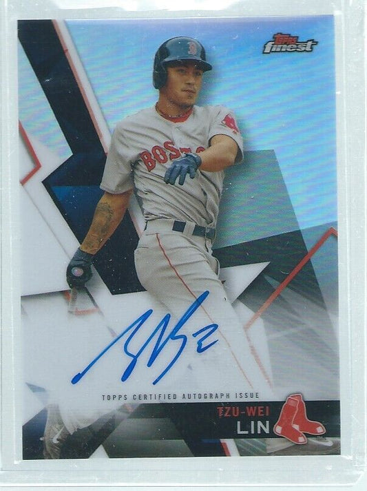 TZU-WEI LIN 2018 TOPPS FINEST ON CARD AUTO REFRACTOR ROOKIE RC