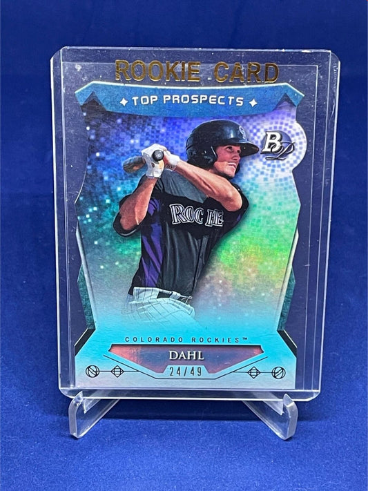 DAVID DAHL 2014 TOPPS BOWMAN PLATINUM DIE CUT FOIL PROSPECT #D 24/49