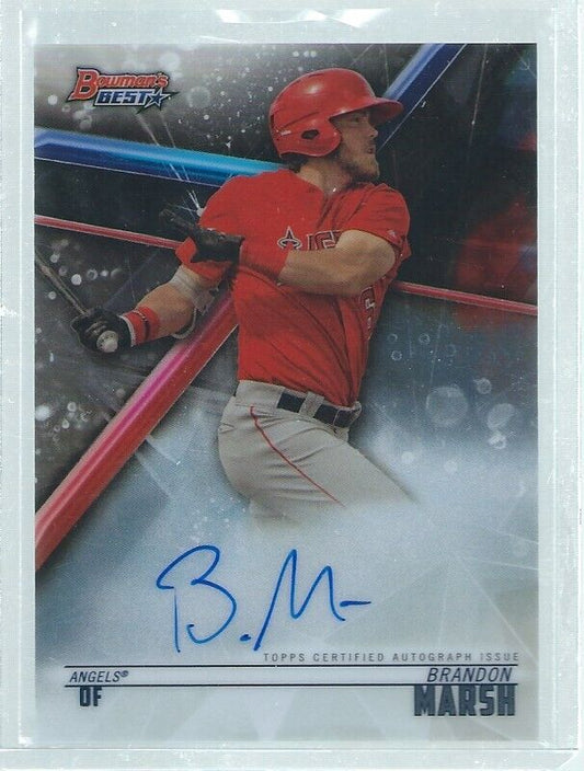 BRANDON MARSH 2018 BOWMAN'S BEST ON CARD AUTO PROSPECT