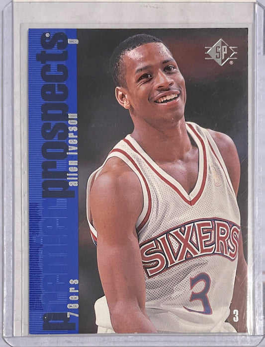 ALLEN IVERSON 1996-97 UPPER DECK SP PREMIER PROSPECTS ROOKIE RC #141