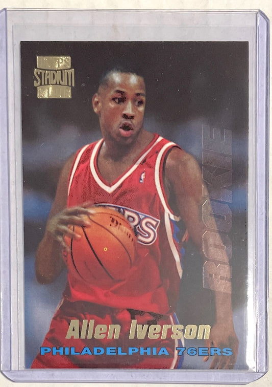 ALLEN IVERSON 1996-97 TOPPS STADIUM CLUB ROOKIE RC #R1