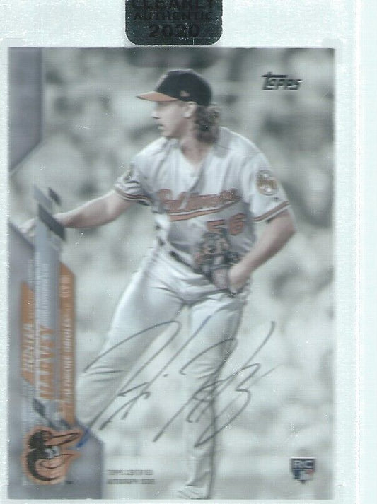 HUNTER HARVEY 2020 TOPPS CLEARLY AUTHENTIC ON CARD AUTO ROOKIE RC