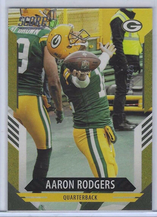 AARON RODGERS 2021 SCORE GOLD ZONE #D /225