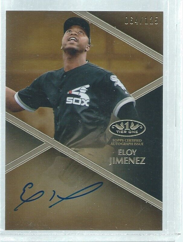 ELOY JIMENEZ 2019 TOPPS TIER ONE ON CARD AUTO ROOKIE RC #D 64/125