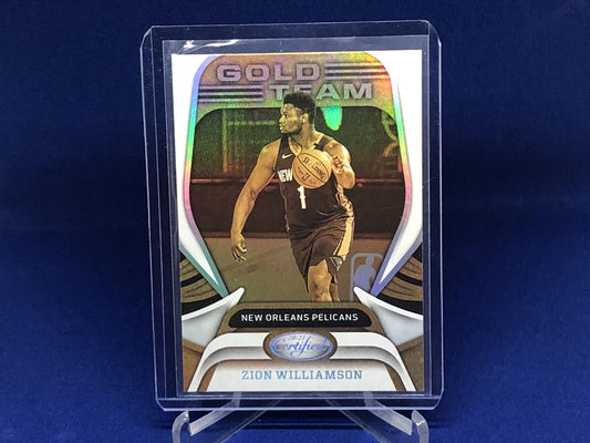 ZION WILLIAMSON 2020-21 PANINI CERTIFIED GOLD TEAM # 17