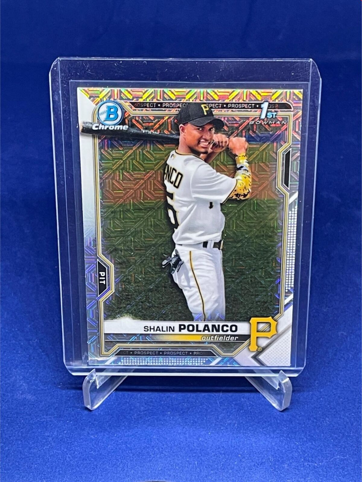 SHALIN POLANCO 2021 TOPPS BOWMAN CHROME 1ST BOWMAN MEGA BOX REFRACTOR # 222