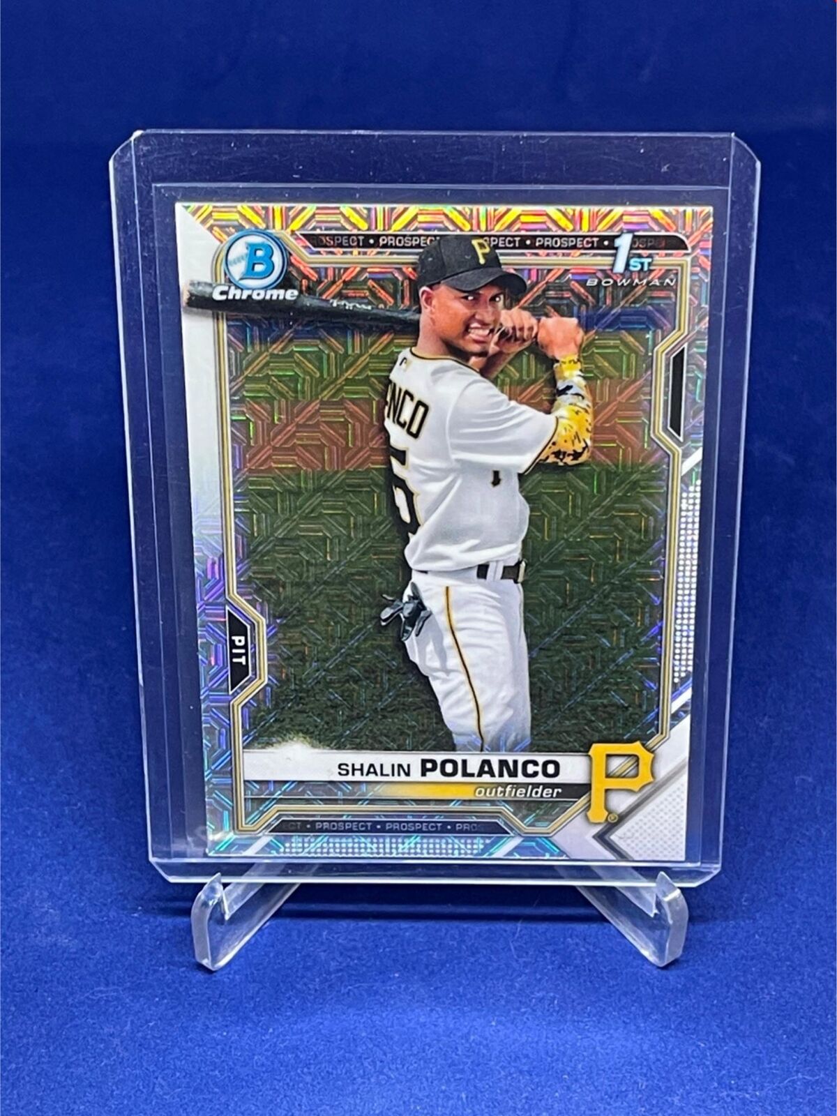 SHALIN POLANCO 2021 TOPPS BOWMAN CHROME 1ST BOWMAN MEGA BOX REFRACTOR # 222