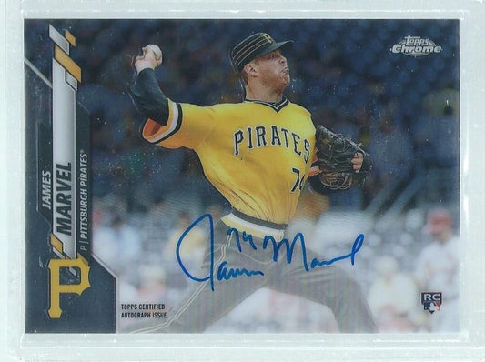 JAMES MARVEL 2020 TOPPS CHROME ON CARD AUTO ROOKIE RC
