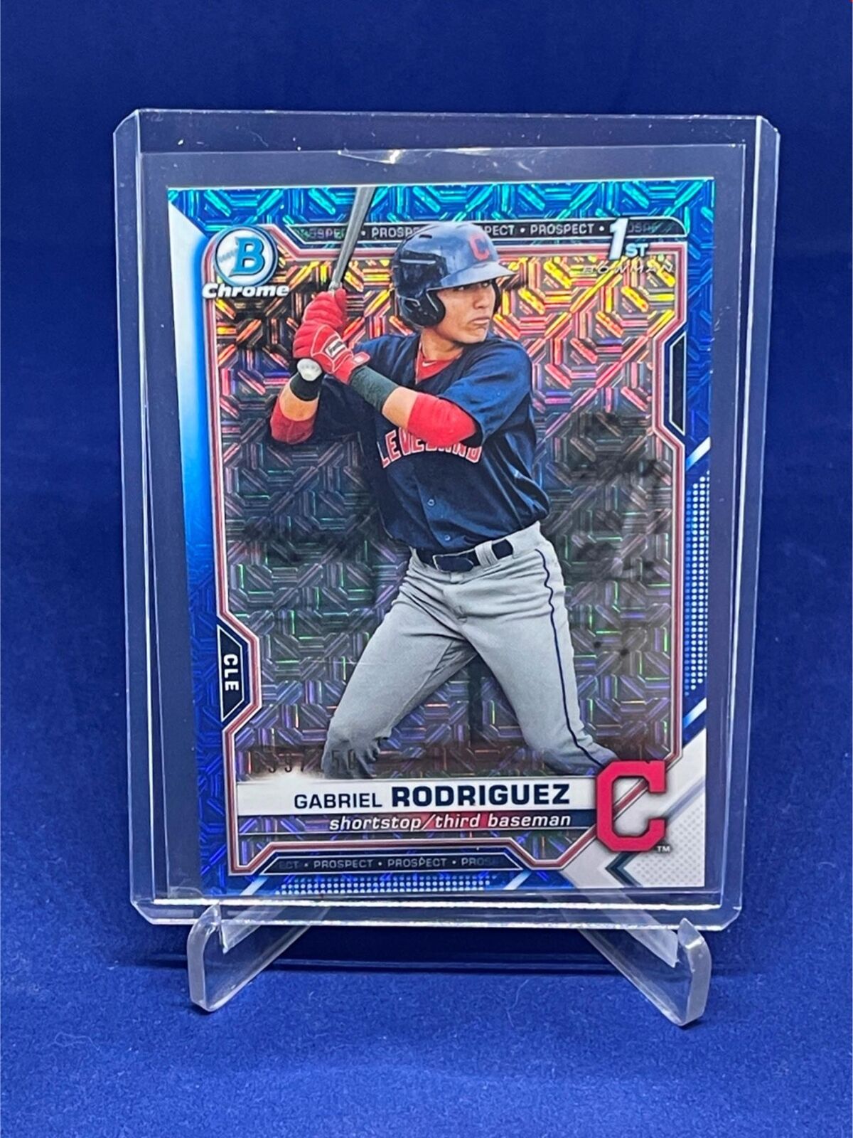 GABRIEL RODRIGUEZ 2021 BOWMAN CHROME 1ST BLUE MEGA BOX REFRACTOR #D 59/150