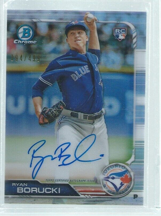 RYAN BORUCKI 2019 BOWMAN CHROME ON CARD AUTO REFRACTOR ROOKIE RC #D 194/499