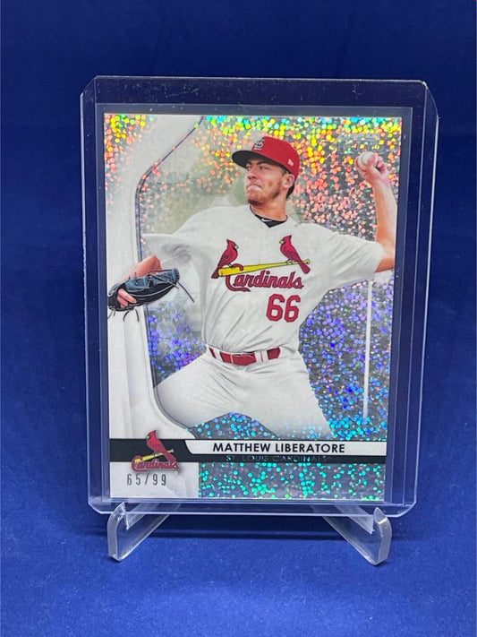 MATTHEW LIBERATORE 2020 TOPPS BOWMAN STERLING SPECKLE SPARKLE REFRACTOR #D 65/99