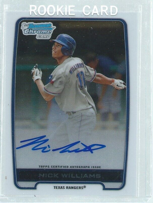 NICK WILLIAMS 2013 BOWMAN CHROME 1ST ON CARD AUTO PROSPECT