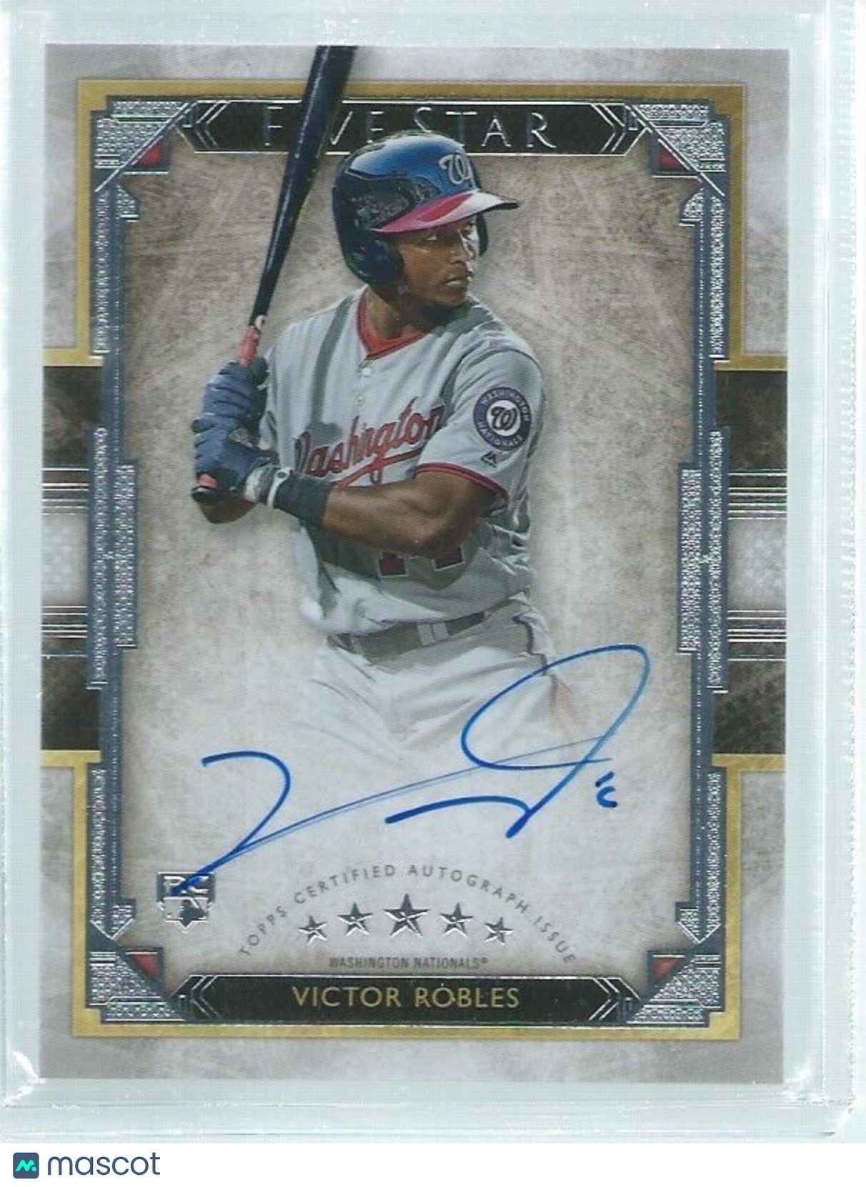 VICTOR ROBLES 2018 TOPPS FIVE STAR ON CARD AUTO ROOKIE RC