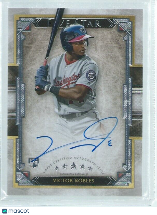 VICTOR ROBLES 2018 TOPPS FIVE STAR ON CARD AUTO ROOKIE RC