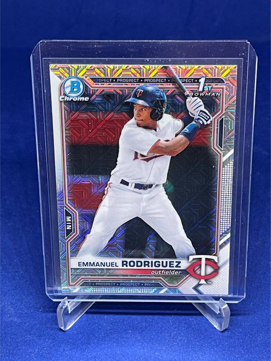EMMANUEL RODRIGUEZ 2021 TOPPS BOWMAN CHROME 1ST BOWMAN MEGA BOX REFRACTOR # 207