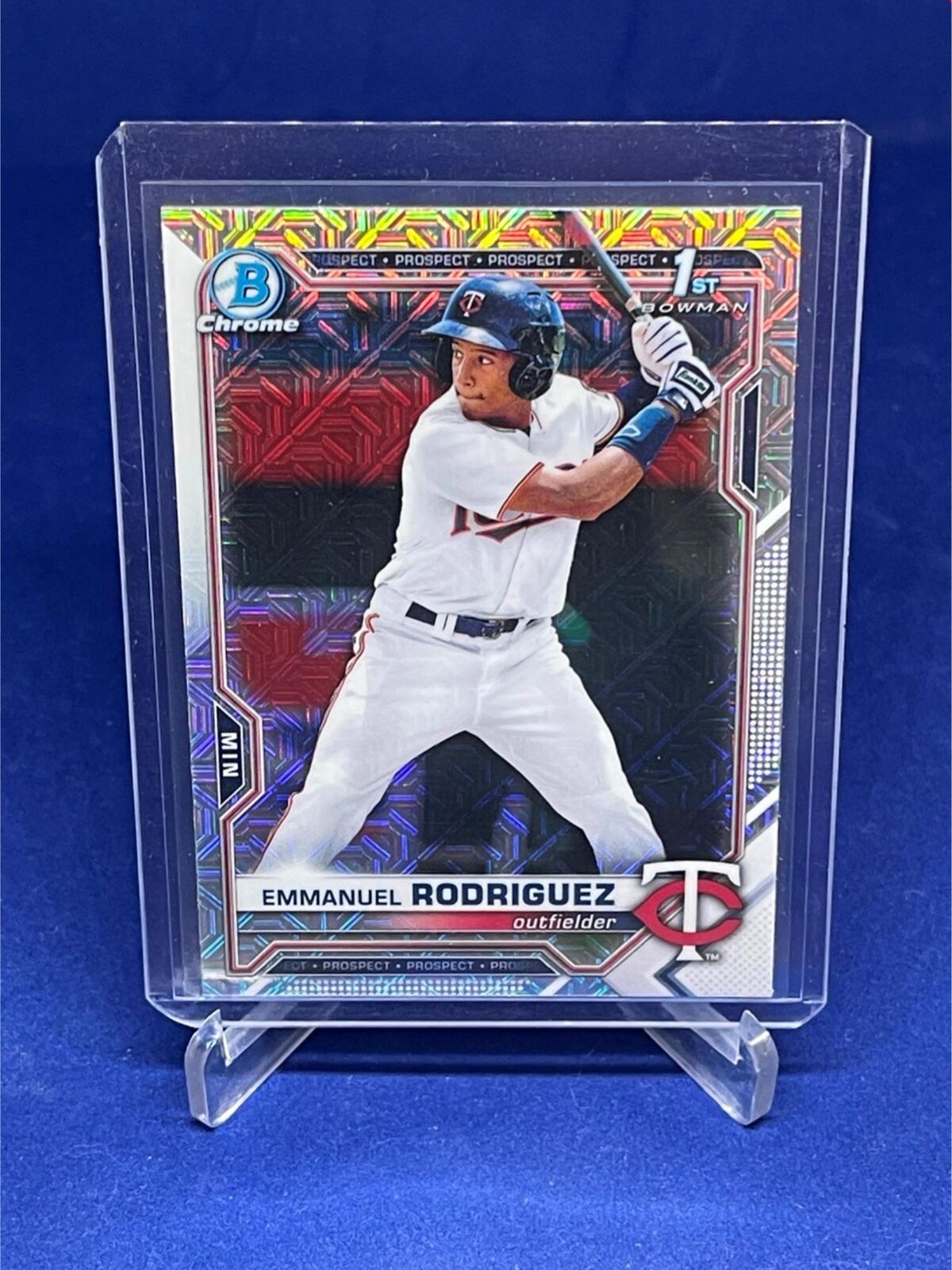 EMMANUEL RODRIGUEZ 2021 TOPPS BOWMAN CHROME 1ST BOWMAN MEGA BOX REFRACTOR # 207