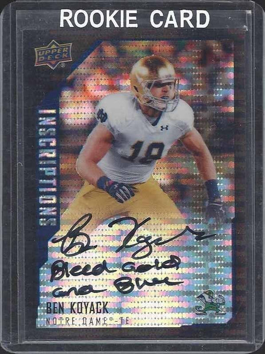 BEN KOYACK 2015 INSCRIPTIONS BLACK PULSAR REFRACTOR BLEED GOLD BLUE AUTO RC /25
