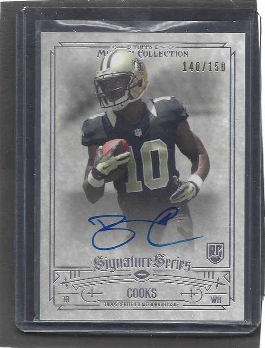 BRANDIN COOKS 2014 TOPPS MUSEUM ON CARD ROOKIE AUTO RC #D 140/150
