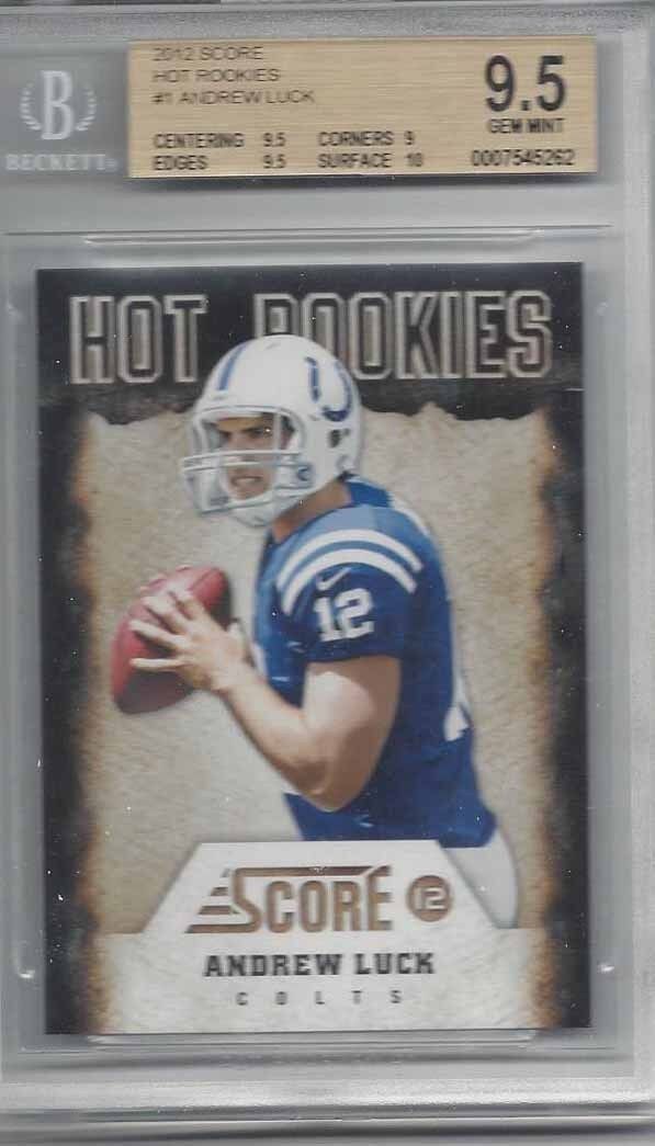 ANDREW LUCK 2012 PANINI SCORE HOT ROOKIES COLTS RC #1 BGS 9.5 GEM MINT