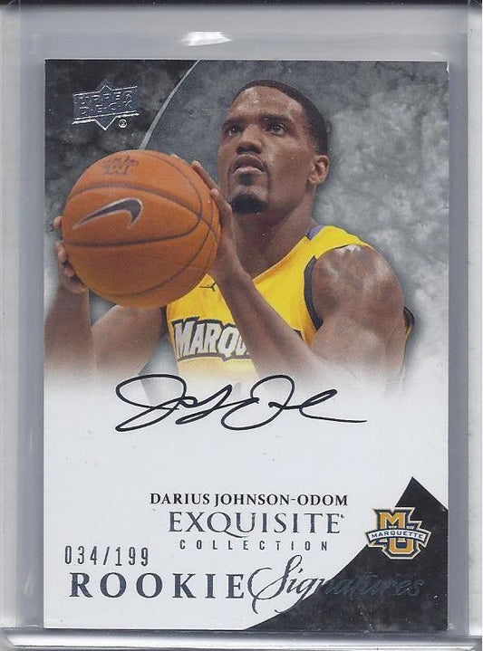 DARIUS JOHNSON ODOM 2012-13 EXQUISITE ROOKIE SIGNATURES TRUE RC ONCARD AUTO /199