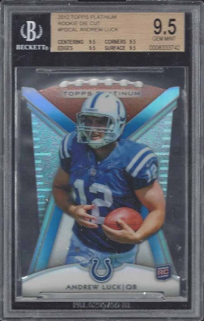 ANDREW LUCK 2012 TOPPS PLATINUM ROOKIE DIE CUT REFRACTOR RC BGS 9.5 GEM MINT