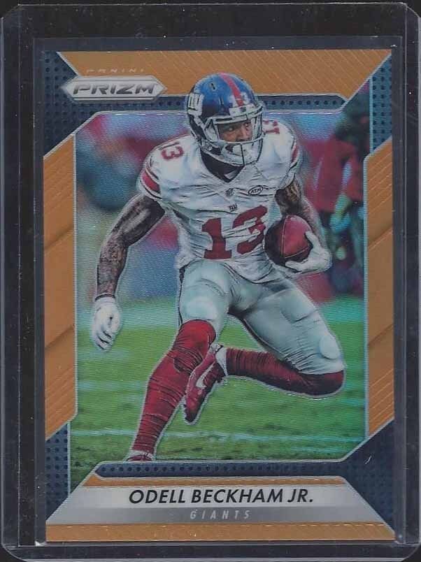 ODELL BECKHAM JR. 2016 PANINI PRIZM ORANGE PRIZMS REFRACTOR #D /299