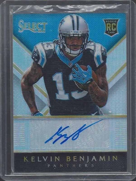 KELVIN BENJAMIN 2015 PANINI SELECT SILVER PRIZM ROOKIE AUTO RC #D 70/75
